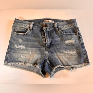Y2K VIBES SO Brand Distressed Cut-Off Denim Shorts Women's SZ 27